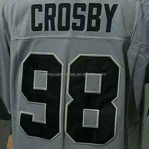 すぐに発送可能 クロスビー ホワイト 最高品質のステッチ入りアメリカンフットボールジャージ - Product Image 4
