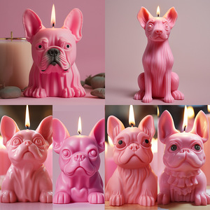 Cute Pet Series Puppy Scented <b>Candle</b> Silicone <b>Mold</b> DIY Creative Handmade Plaster Diffuser Stone <b>Mold</b> - Product Image 5