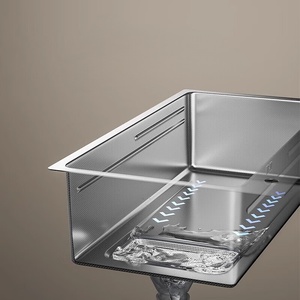 Évier de cuisine artisanal épaissi à cuve unique en acier inoxydable SUS304 pour le lavage des légumes et de la vaisselle - Product Image 5