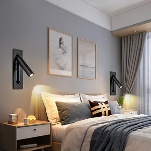 مصباح جداري LED قابل للتعديل مصباح جداري بجانب السرير مصباح جداري للقراءة لغرف فندقية وغرف النوم