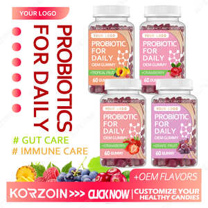 Integratore di Probiotici e Vitamine in Gommose al Mirtillo Rosso per Uomo e Donna, Etichetta Privata OEM, Enzimi per la Salute dell'Intestino - Product Image 3