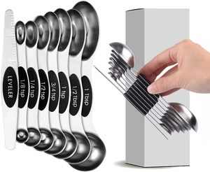 Magnetic Eco-Friendly Stainless Steel <b>Measuring</b> <b>Spoons</b> Set 7pcs Double Sided Stackable - Product Image 2