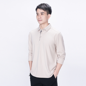 Camiseta Polo de Manga Larga con Media Cremallera para Hombre, Corte Ajustado, Secado Rápido, Tallas Grandes, Estilo Deportivo Informal, con Orificio para el Pulgar, Logotipo Personalizado, Tejida, para Gimnasio - Product Image 1