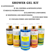 Gel Douche Personnalisé OEM Logo Alpine River Naturel Bio Vitamine E Anti-Taches Hydratant Éclaircissant Exfoliant Parfumé