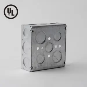 UL Certified Hot Selling IP65 Electrical Box Junction Box 4 Square Steel Drawn for Electronics & Instrument Enclosures