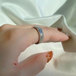Dylam New Arrivals Fancy Luxury Trendy Double Layered Anniversary Accessories Jewelry Engagement Wedding S925 Silver 5A <b>CZ</b> <b>Rings</b> - Product Image 4