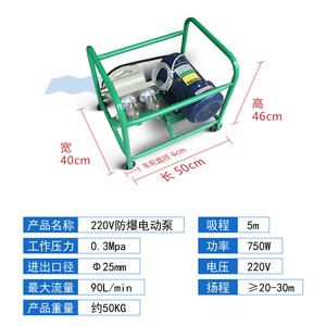Bomba de Aceite Eléctrica de Alta Potencia de 220 V, Bomba de Metanol de Alto Flujo de 1.5 Pulgadas, Bomba de Lodo a Prueba de Explosiones - Product Image 4