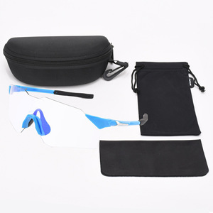 Lunettes de soleil sportives sans monture, verres photochromiques, protection UV 100 %, sports de plein air, unisexe, adultes, étui inclus - Product Image 3