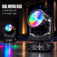 Projecteurs de scène mobiles Marslite 150W RGB LED Beam Wash Fresnel Zoom avec effet halo pour DJ, discothèque, fête, mariage