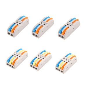 Conector Rápido Compacto para Cable Eléctrico, Terminales de Empalme Rápido con Palanca de Resorte de Plástico, Tipo Tuerca, Terminales de Empuje/Enchufables de Cobre - Product Image 5