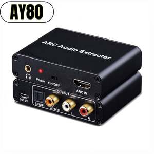 Extractor de Audio HDMI ARC de 192KHz, HDMI ARC a Coaxial Óptico Toslink Digital <span class=keywords><strong>SPDIF</strong></span>, Interruptor de Canal de Retorno de Audio Analógico AUX de 3.5mm - Product Image 2