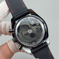 Montre mécanique automatique de luxe pour hommes, de haute qualité, sportive, avec boîtier en céramique, verre saphir, chronographe, calendrier, style hip-hop