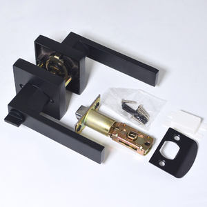 Offre Spéciale ménage en alliage d'aluminium poignée de serrure de porte noir factice confidentialité Passage levier de porte poignée de porte serrure - Product Image 1