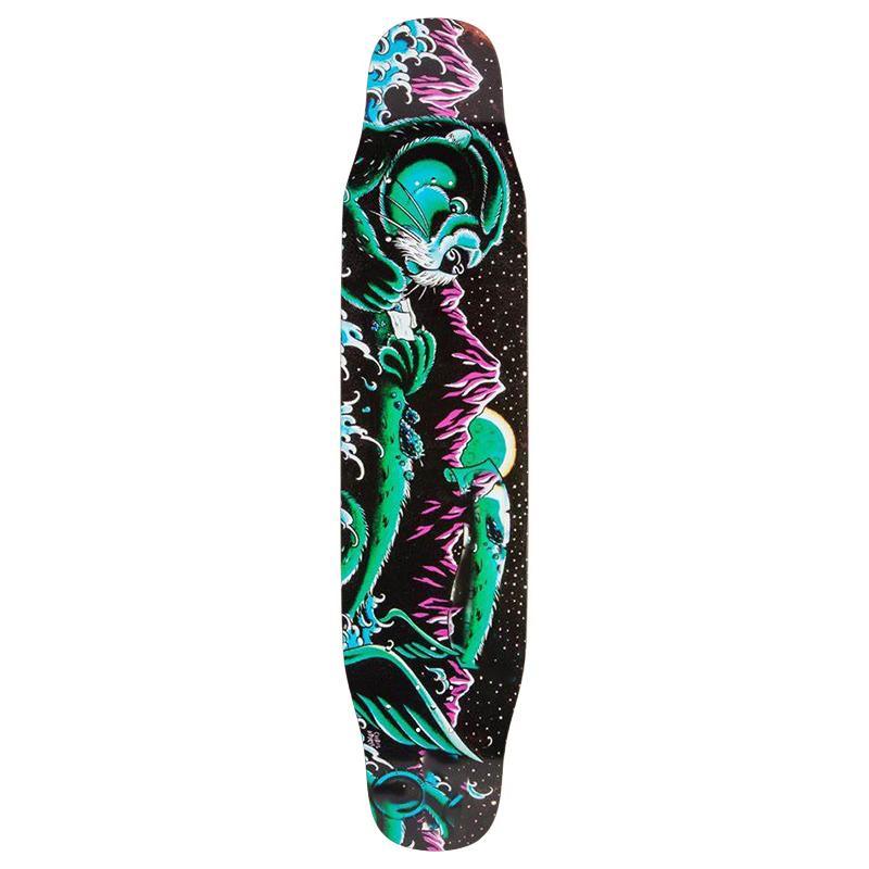 Longboard skate moderno, profissional completo skate moderno com dupla-curva longa