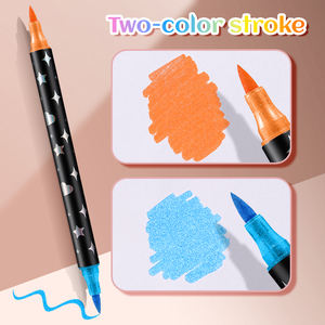 Ensemble de 24 <span class=keywords><strong>marqueurs</strong></span> acryliques en plastique scintillants, stylos surligneurs perlés à paillettes effaçables pour enfants et étudiants, dessin coloré - Product Image 6