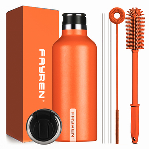 Para botellas de agua ecológicas con aislamiento al vacío de doble pared de acero inoxidable 316 de 24oz 32oz, rendimiento térmico de 12-24h para - Product Image 1