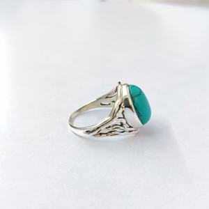 Anillo de Turquesa, Anillo de Plata de Ley 925 con Piedra Preciosa, Colección Hecha a Mano, Anillos Finos, Joyería de Plata, Precio al por Mayor - Product Image 5