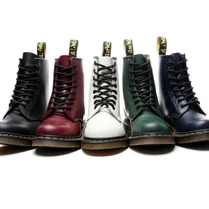 Hot factory direct accept women men same style round toe cool motor lace up women's ankle boots