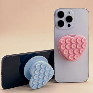 ที่ยึดโทรศัพท์แบบสุญญากาศ รูปทรงหัวใจ  ติดแน่น ไม่ลื่น ใช้งานแบบแฮนด์ฟรี  วัสดุซิลิโคน - Product Image 1