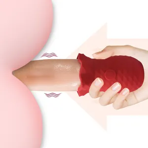 Mainan lidah mawar Stimulator klitoris untuk wanita Vibrator cumi klitoris produk dewasa mainan xxx untuk wanita