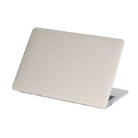 Casing Laptop Anyaman Pola Modern dari Kulit PU, Plastik Keras PC, dan Kain Anyaman untuk Macbook Air 13 Pro 14 Laptop Bekas M3 M5