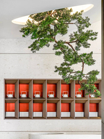 Sapin inversé artificiel faux pin accueillant décoration murale de bureau, décoration de grande fenêtre suspendue pour hôtel
