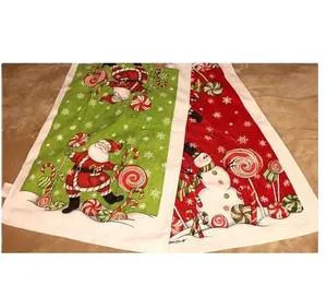 Serviette père noël en coton, 4 pièces, serviette à thé, bonhomme de neige, visage, 64x41cm, 100g, cadeau pour ami, nouveauté