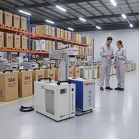 Machine de marquage laser à fibre refroidie par eau, CNC de table, contrôle EZCAD pour le marquage des métaux en acier inoxydable