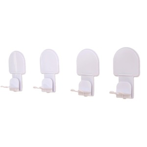 <b>Toothbrush</b> <b>Holder</b> Wall Mount Double Cup Hook Strong Adhesive No Drilling Space Saving Bathroom Storage - Product Image 5