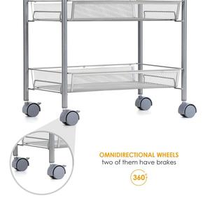 Wholesale Hot Sales <strong>Kitchen</strong> <strong>Vegetable</strong> Trolley Fruit Storage Shelf Organizer <strong>Kitchen</strong> Trolleys Storage Holder <strong>Racks</strong> - Product Image 6