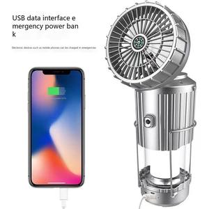Ventilatore da Soffitto con Corpo in ABS, Ricaricabile <span class=keywords><strong>Solare</strong></span>, Power Bank, Gancio per Appendere, Illuminazione di Emergenza, Lanterna LED per Tenda, <span class=keywords><strong>Lampada</strong></span> da Campeggio - Product Image 3