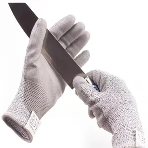 Guantes de hormigón recubiertos de PU de 13G, resistentes a Cortes, Nivel 5, protección de las manos, seguridad laboral, anticorte, chapa metálica, para construcción - Product Image 1