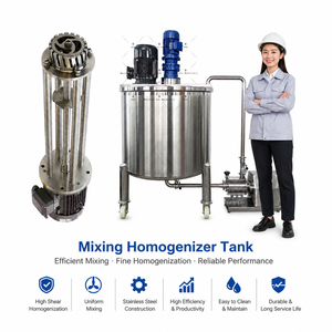 Tanque de Almacenamiento de Agua, Aceite, Perfume y Champú de Acero Inoxidable de 500L con Mezclador Neumático, Tanque Móvil - Product Image 2