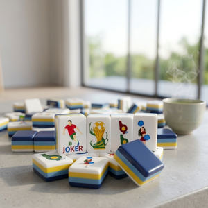 Jeu de Mahjong de Luxe Série Stade Lingxi Édition Football - Tuiles Sportives Durables Thème USA avec Tuiles de Mahjong en Acrylique - Product Image 4