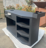 Barbecue au charbon de bois de style moderne pour jardin, intérieur et extérieur, chariot de foyer en acier pour camping, fête, bois de chauffage