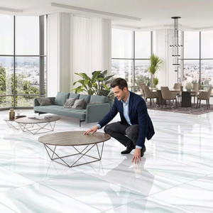 Breza Aqua White 600x1200mm High Gloss Marble Porcelain Tiles Luxury Floor Wall Premium Finish - Product Image 5