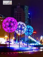 Vente en gros IP65 étanche extérieur RVB LED fibre optique lumières florales-jardin/parc/carré décorations de paysage