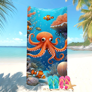 Customizable Ocean Animals <b>Microfiber</b> <b>Beach</b> <b>Towel</b> <b>Beach</b> Blanket <b>Towel</b> Super Absorbent Soft Non-Fading Compact Oversized for Trav - Product Image 2