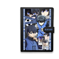 Carnet A5 en cuir avec boucle, motif Isagi Yoichi Blue Lock, ligné, à feuilles mobiles, pour écriture et loisirs créatifs, thème Anime
