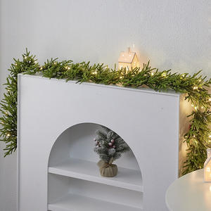 Couronne d'arbre de Noël créative en rotin <span class=keywords><strong>porte</strong></span> de flocage lumineuse en rotin de Noël suspendu pour décor d'atmosphère festive - Product Image 2
