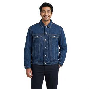 Veste en jean 100% coton personnalisée pour l'hiver marque privée et tissu léger avec logo personnalisé - Product Image 1