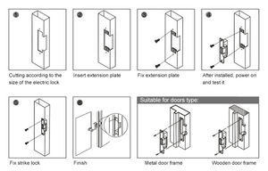 Serrure électrique DC12V à sécurité renforcée, à panneau court, pour <span class=keywords><strong>porte</strong></span> de sécurité, vente en gros directe usine - Product Image 5