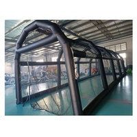 Cage de frappe de baseball gonflable en PVC noir FUNSEED ATBC40 de 40 pieds, hermétique, pour l'entraînement sportif en extérieur