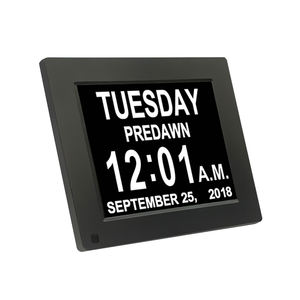Horloge murale numérique de calendrier <span class=keywords><strong>pour</strong></span> personnes âgées, horloge de table numérique, 8 pouces - Product Image 3