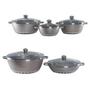 Eco-friendly granite nonstick coating die cast aluminum induction pot and pans set non stick cookware set