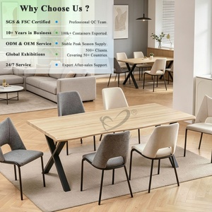 Table de salle à manger en céramique durable OKAY, plateau en roche, idéale pour petits salons et restaurants, choix optimal, éléments OEM - Product Image 1