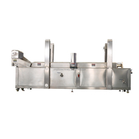Friteuse industrielle entièrement automatique pour frites de bananes mûres, gâteaux turcs ronds, bâtonnets de crevettes et snacks de peau de poulet