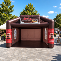 Tente gonflable personnalisée marron pour kiosque de bar à chocolat, stand promotionnel extérieur, tente gonflable pour marque alimentaire, marketing