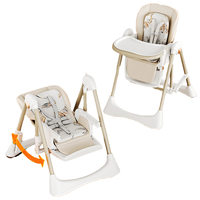 Chaise haute multifonctionnelle réglable en plastique Babybetter B8121, vente chaude, avec plateau pour bébés et tout-petits de 2 à 4 ans, pour l'alimentation
