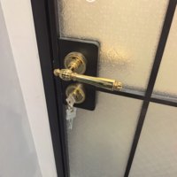 Porte de salle de bain en alliage titane-magnésium de style campagnard français, étanche, idéale pour l'intérieur d'hôtels, cuisines, salles de bain et appartements